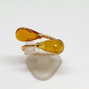 Citrine Ring In 18Kt Yellow Gold (2.030 Grams)