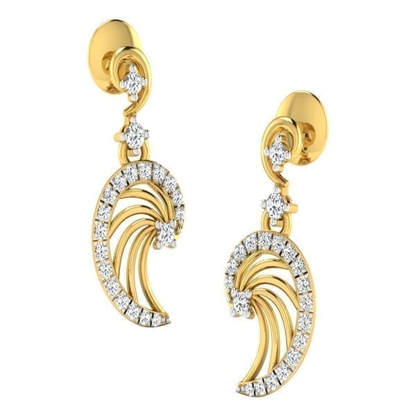 Diamond Earring(0.23Ct) in 18Kt Gold (2.300 gram) for Women