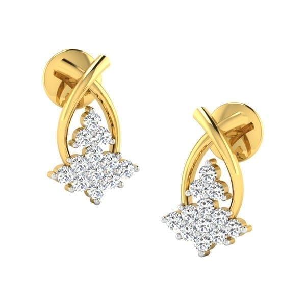 Diamond Earring (0.24Ct) in 18Kt Gold (1.800 gram) for Women