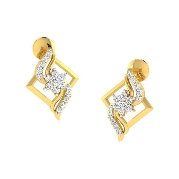 Diamond Earring (0.19ct) in 18Kt Gold (1.600 gram) for Women