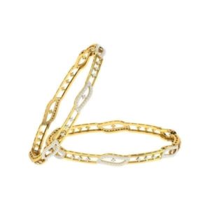 Elegant Diamond Bangle (1.40 Ct) In 18Kt Gold (18.720 Gram) 