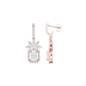 Diamond Earring in 18Kt Gold (4.000 gram) with Diamonds (0.93 Ct)