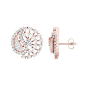 Diamond Earring in 18Kt Gold (6.500 gram) with Diamonds (0.83 Ct)