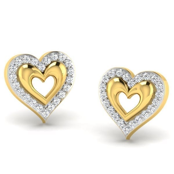 Diamond Earring (0.18Ct) in 18Kt Gold (2.800 gram) for Women