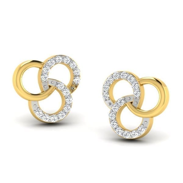 Diamond Earring (0.13Ct) in 18Kt Gold (1.950 gram) for Women