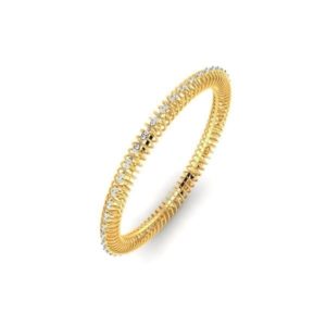 Elegant Diamond Bangle (1.11 Ct) In 18Kt Gold (12.610 Gram) 