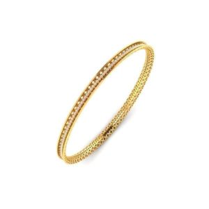 Elegant Diamond Bangle (1.00 Ct) In 18Kt Gold (12.800 Gram) 