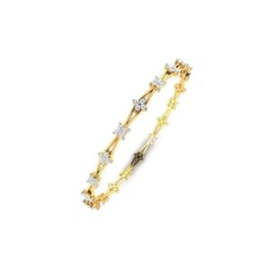 Elegant Diamond Bangle (1.73 Ct) in 18Kt Gold (14.650 Gram) 