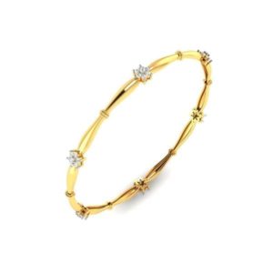 Elegant Diamond Bangle (0.53 Ct) In 18Kt Gold (12.890 Gram)