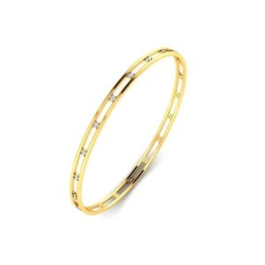 Elegant Diamond Bangles(0.50 Ct) In 18Kt Gold (11.900 Gram) 