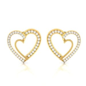 Diamond Earring in 18Kt Gold (2.000 gram) with Diamonds (0.20 Ct)