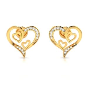 Diamond Earring in 18Kt Gold (1.560 gram) with Diamonds (0.08 Ct)