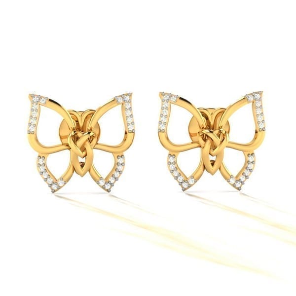 Diamond Earring (0.14Ct) in 18Kt Gold (3.700 gram) for Women