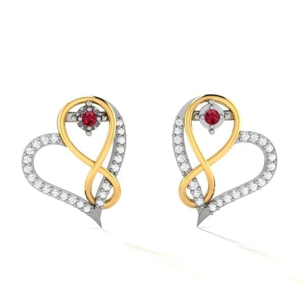 Diamond Earring (0.12Ct) in 18Kt Gold (2.420 gram) for Women