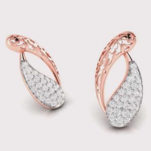 Diamond Earring in 18Kt Gold (1.770 gram) with Diamonds (0.18 Ct)