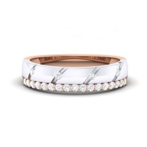 Diamond Band in 18Kt Gold with Diamonds (0.27 Ct) for Women