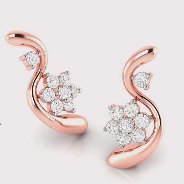 Diamond Earring(0.24Ct) in 18Kt Gold (1.470 gram)