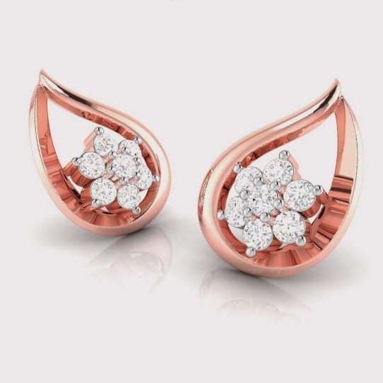 Diamond Studs Earrings(0.18Ct) in 18Kt Gold (1.610 gram)