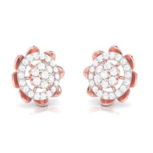 Diamond Earring in 18Kt Gold (3.200 gram) with Diamonds (0.45 Ct)