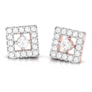 Diamond Earring in 18Kt Gold (1.800 gram) with Diamonds (0.18 Ct)