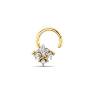 Classy Diamond Nose Pin (0.05 Ct),18Kt Yellow Gold Jewellery