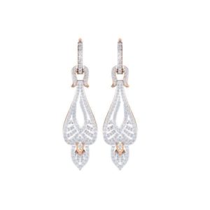 Diamond Earring in 18Kt Gold (9.500 gram) with Diamonds (1.71 Ct)