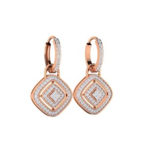 Diamond Earring in 18Kt Gold (6.500 gram) with Diamonds (0.64 Ct)