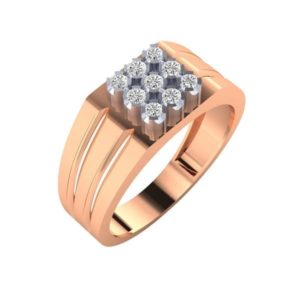 Diamond Ring (0.34 Ct) In 18Kt Gold (7.430 Gram) For Men