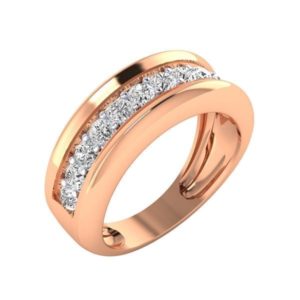 18K Gold Ring (6.800 Gram) With Diamonds (0.98 Ct) For Men