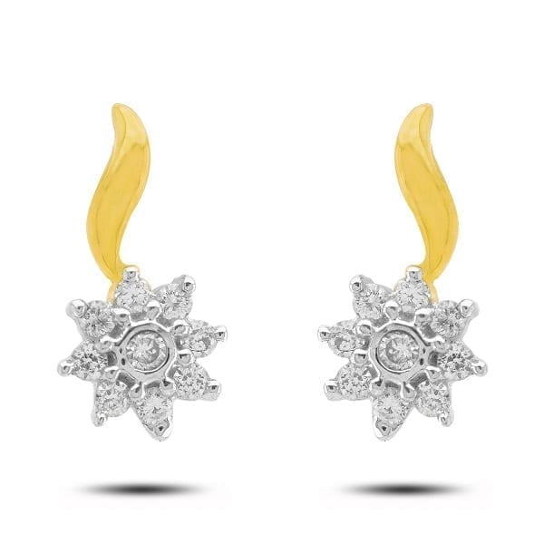 Diamond Earring (0.14ct) in 18Kt Gold (1.400 gram) for Women