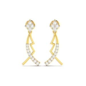 Diamond Earring in 18Kt Gold (2.120 gram) with Diamonds (0.31 Ct)