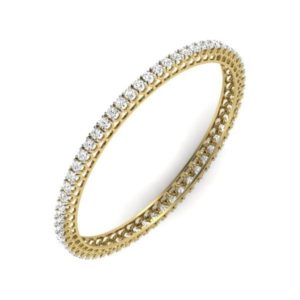 Gorgeous Diamond Bangle (4.10 Ct)  18Kt Gold (17.180 Gram) 