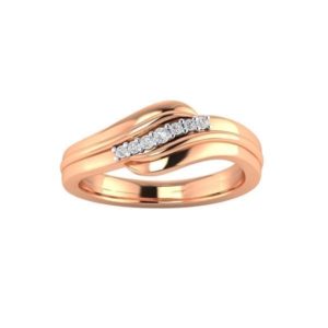 Diamond Ring (0.14 Ct) in 18Kt Gold (2.470 gram)  for Women