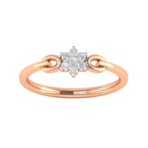 Diamond Ring (0.10 Ct) in 18Kt Gold (1.480 gram) for Women