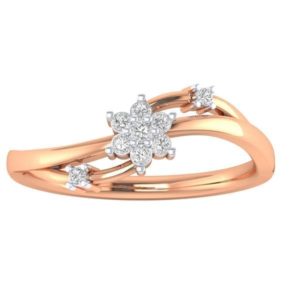 Elegant Diamond Ring (0.15 Ct) in 18Kt Gold (1.870 Grams) for Women