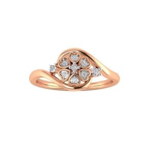 Diamond Ring (0.15 Ct) in 18Kt Gold (1.970 gram) for Women