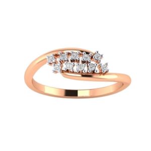 Stunning Diamond Ring (0.15 Ct) in 18Kt Gold (1.870 Grams) for Women