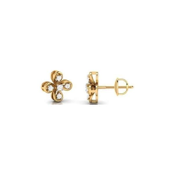 Diamond Studs Earrings (0.23Ct) in 18Kt Gold (2.070 gram)