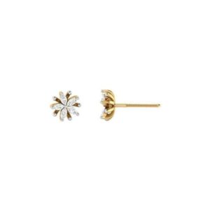 Diamond Earring in 18Kt Gold (1.630 gram) with Diamonds (0.35 Ct)