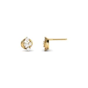 Diamond Earring in 18Kt Gold(1.600g) with Diamonds (0.24 Ct)