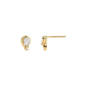 Diamond Earring in 18Kt Gold (1.400 gram) with Diamonds (0.26 Ct)