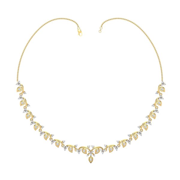 Diamond Necklace In 18Kt Gold (17.870 Gram) With Diamonds (2.13 Ct)
