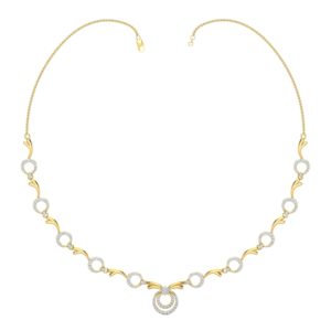 Diamond Necklace In 18Kt Gold (13.680 Gram) With Diamonds (1.61 Ct)