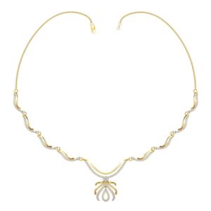 Diamond Necklace In 18Kt Gold (11.220 Gram) & Diamonds (1.41 Ct)