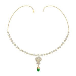 Diamond Necklace In 18Kt Gold (15.540 Gram) With Diamonds (2.28 Ct)