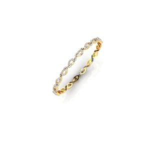 Elegant Diamond Bangles (2.35 CT) , 18Kt Gold (15.530 Gram) 