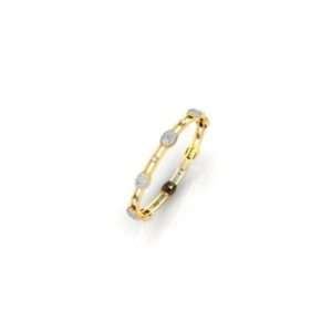 Elegant Diamond Bangle (2.42 Ct) In 18Kt Gold (20.520 Gram) 