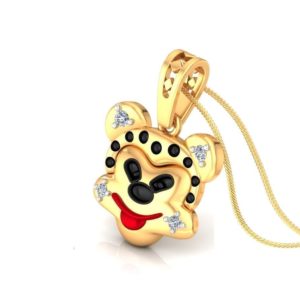 Mickey Mouse Pendant In 18Kt Gold (1.990 Gram) For Kids