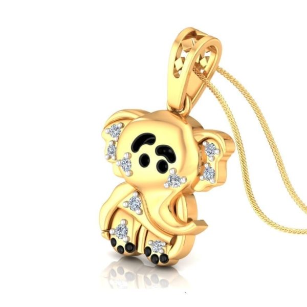 Diamond Pendant (0.07 Ct) In 18Kt Gold (1.790 Gram) for kids
