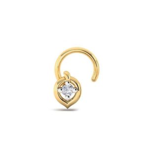 Diamond Nose Pin (0.02 Ct) in 18 Kt Yellow Gold